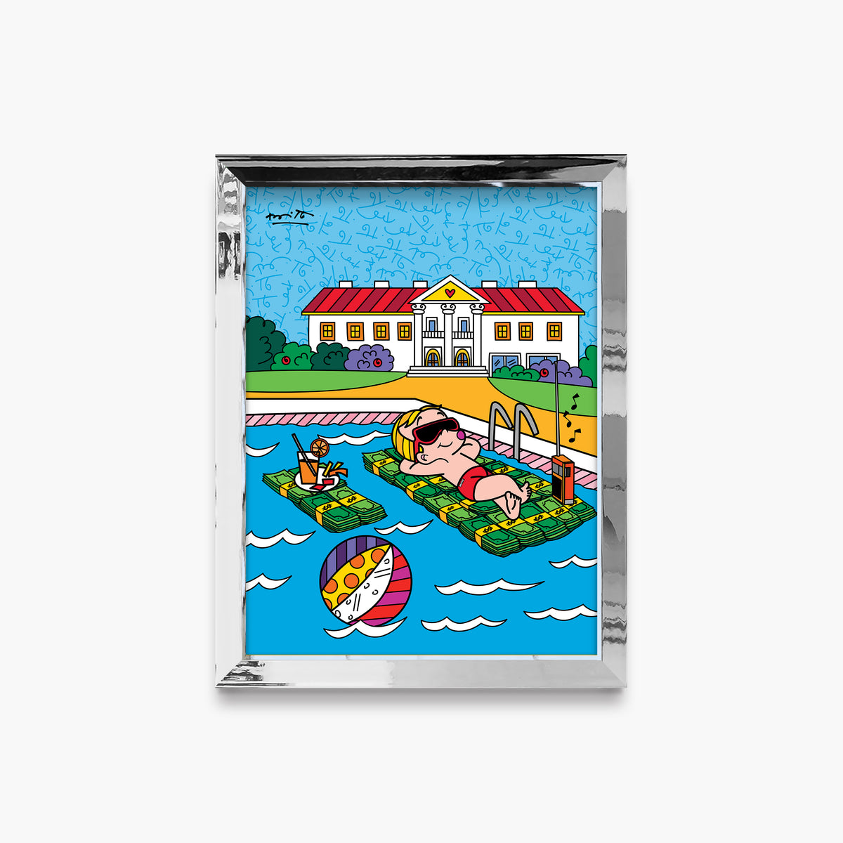 modern pop art life is good richie rich  vibrant home decor