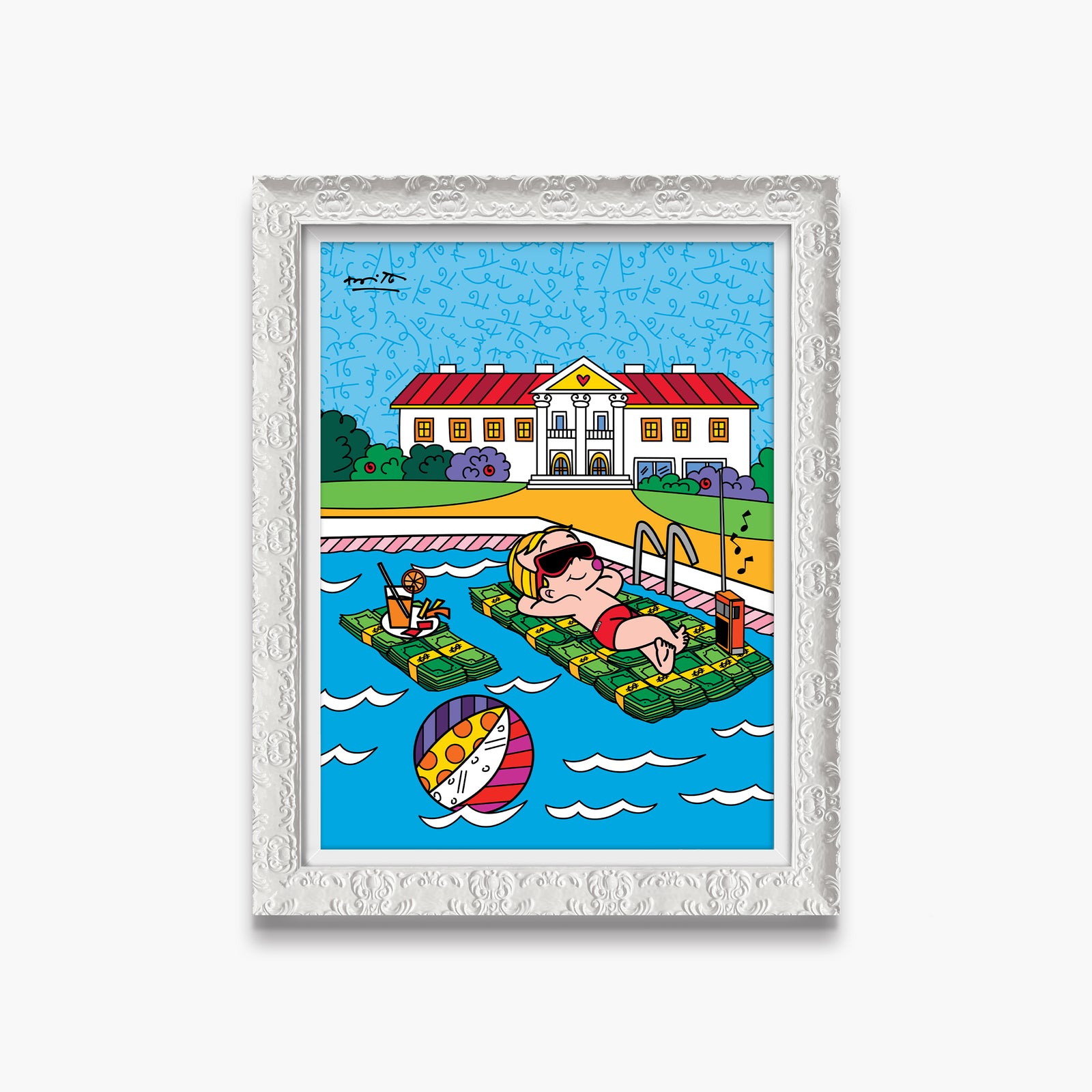 modern pop art life is good richie rich  vibrant home decor