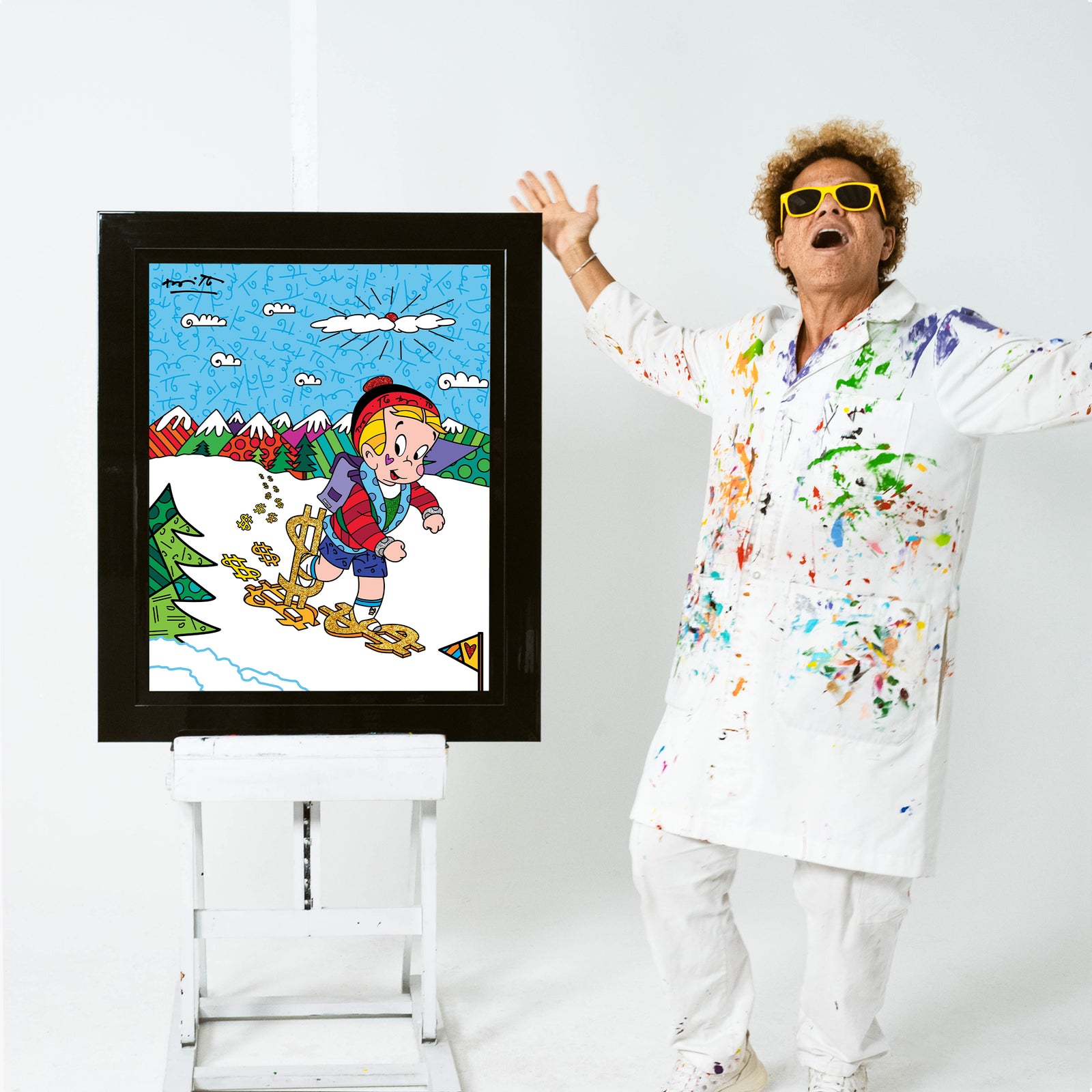 Romero Britto aspen richie rich nbcuniversal limited  colorful pop art design