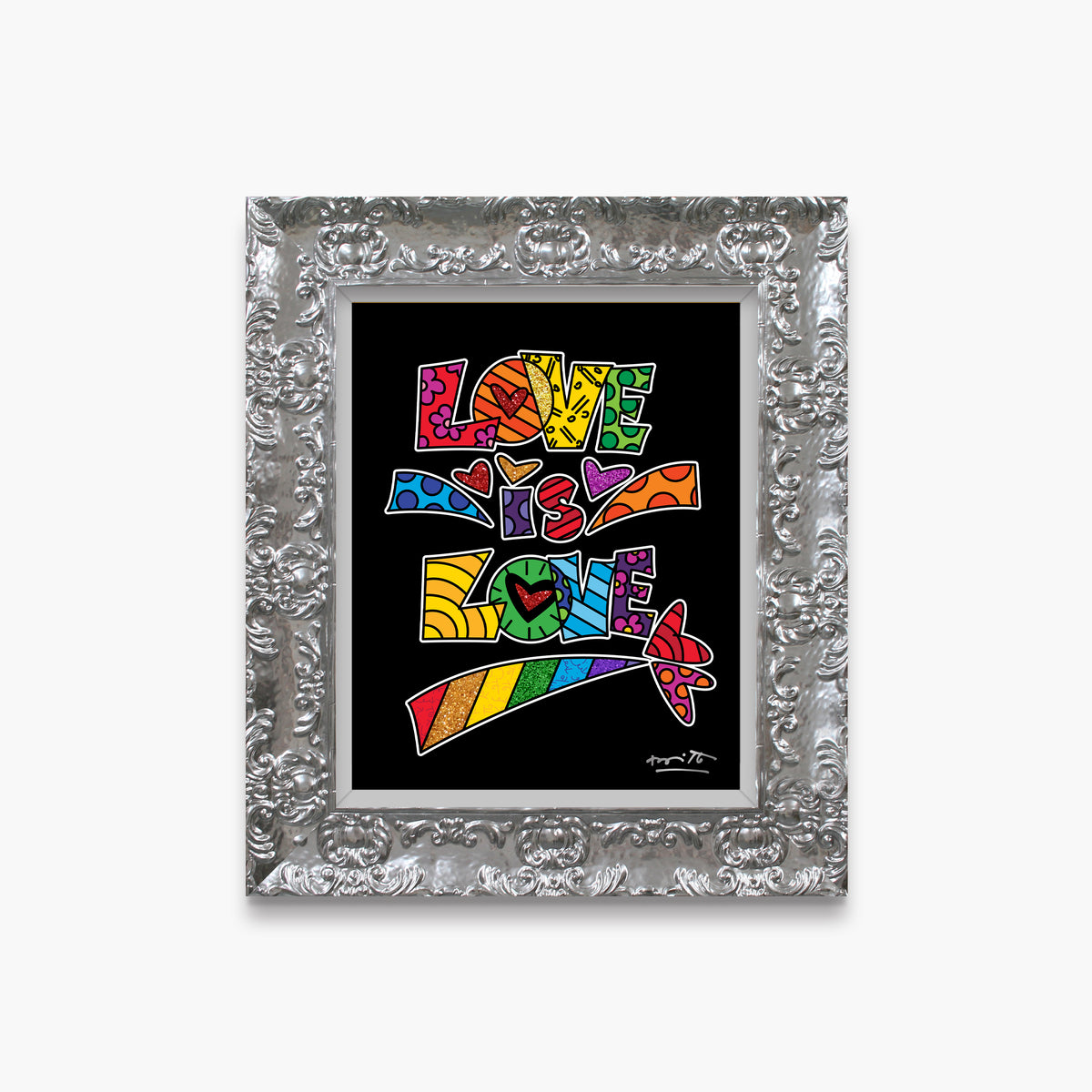 Romero Britto love is love limited edition  colorful pop art design