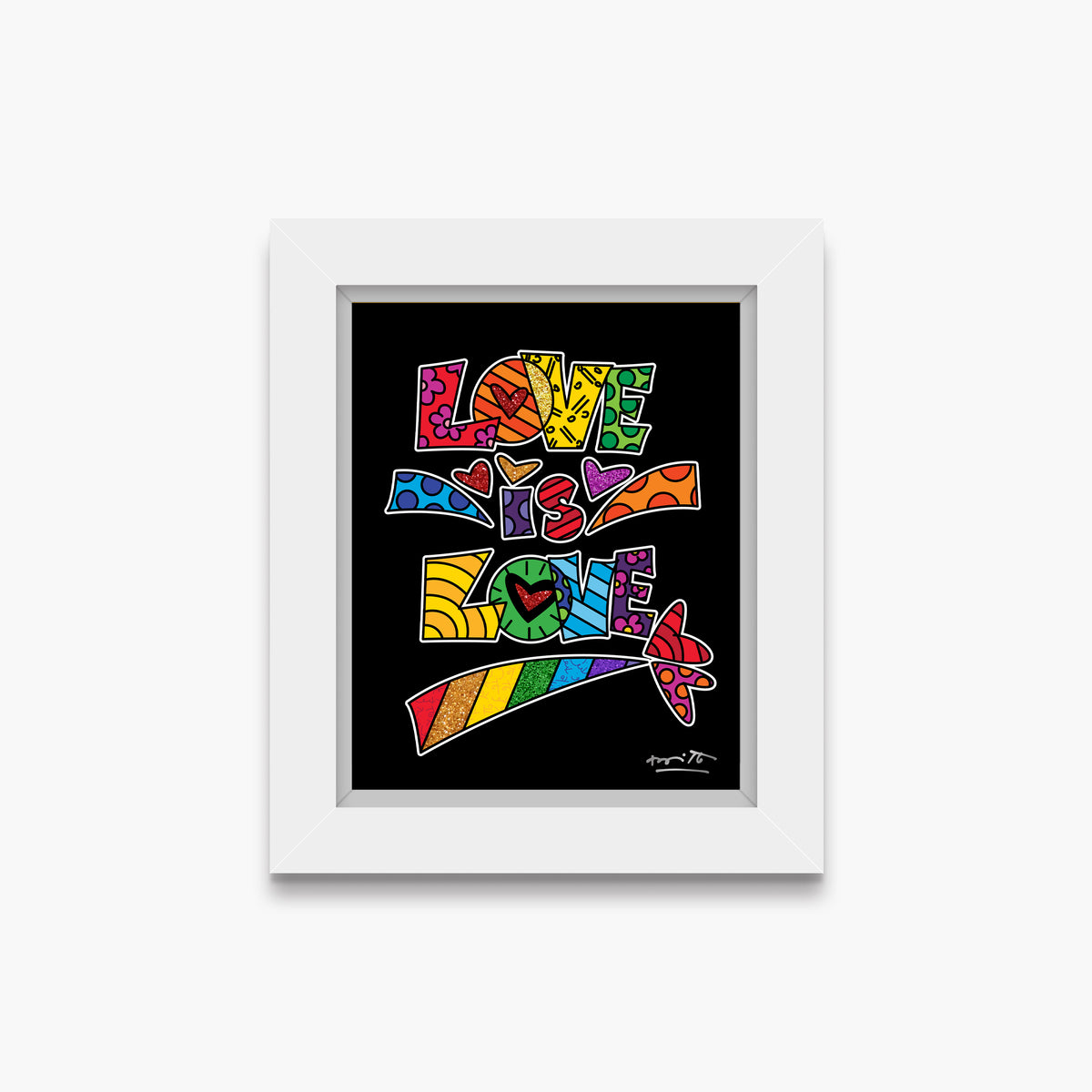Romero Britto love is love limited edition  colorful pop art design