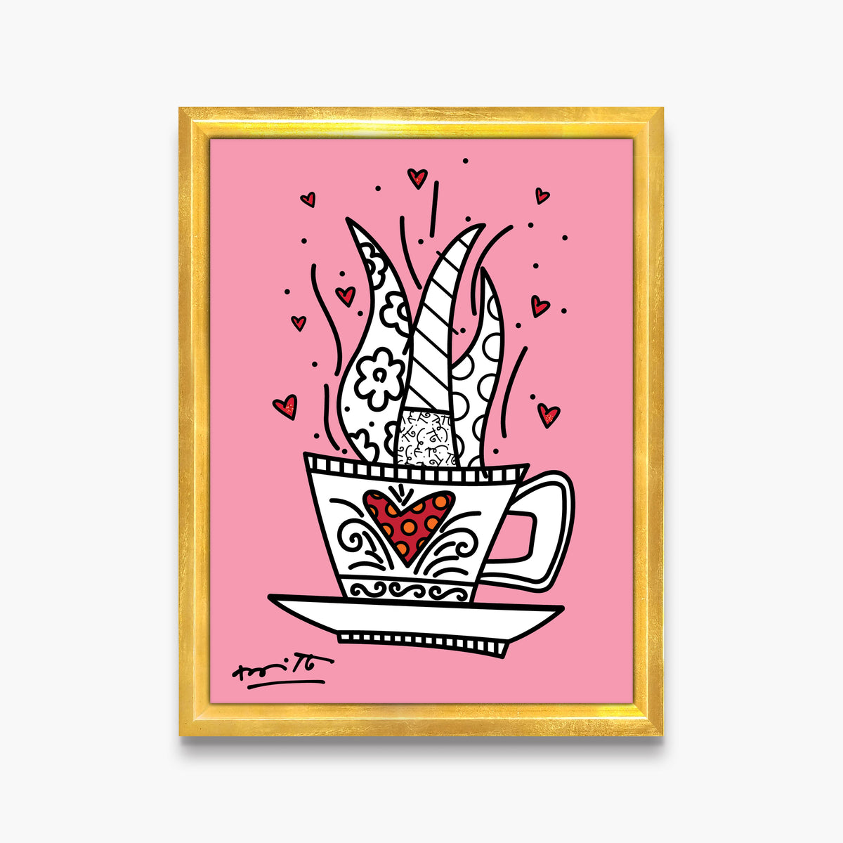 modern pop art good morning pink limited edition  vibrant home decor