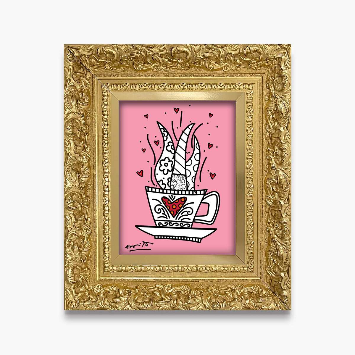 modern pop art good morning pink limited edition  vibrant home decor