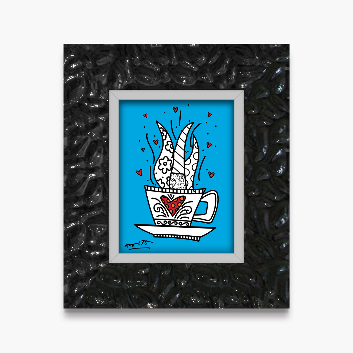 modern pop art good morning blue limited edition  vibrant home decor