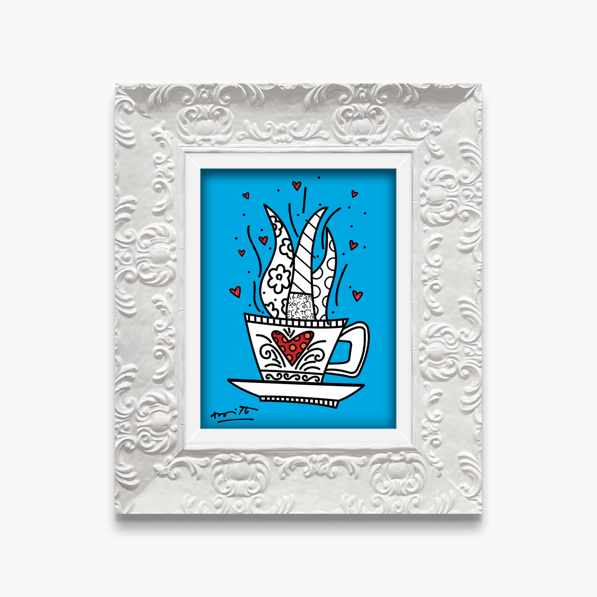 modern pop art good morning blue limited edition  vibrant home decor