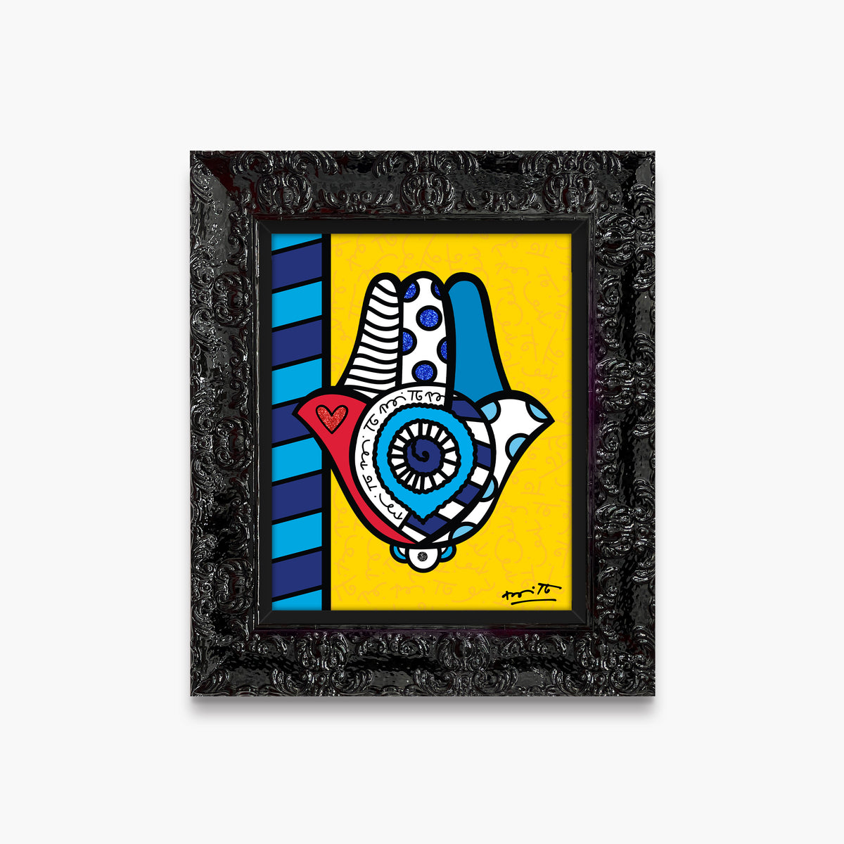 Romero Britto good luck limited edition print  contemporary pop art piece
