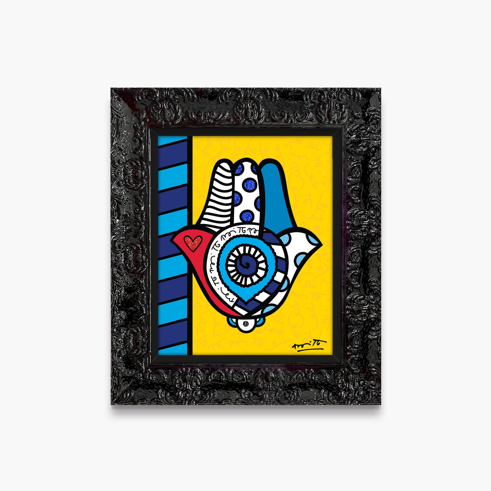 Romero Britto good luck limited edition print  contemporary pop art piece