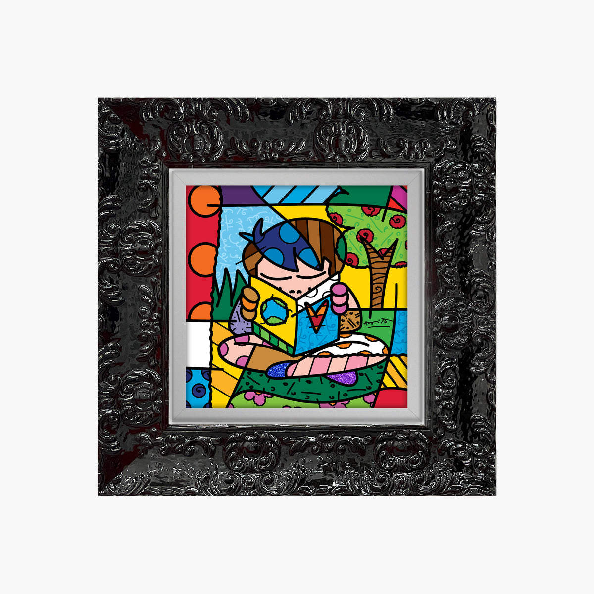 Romero Britto my journey limited edition print  contemporary pop art piece