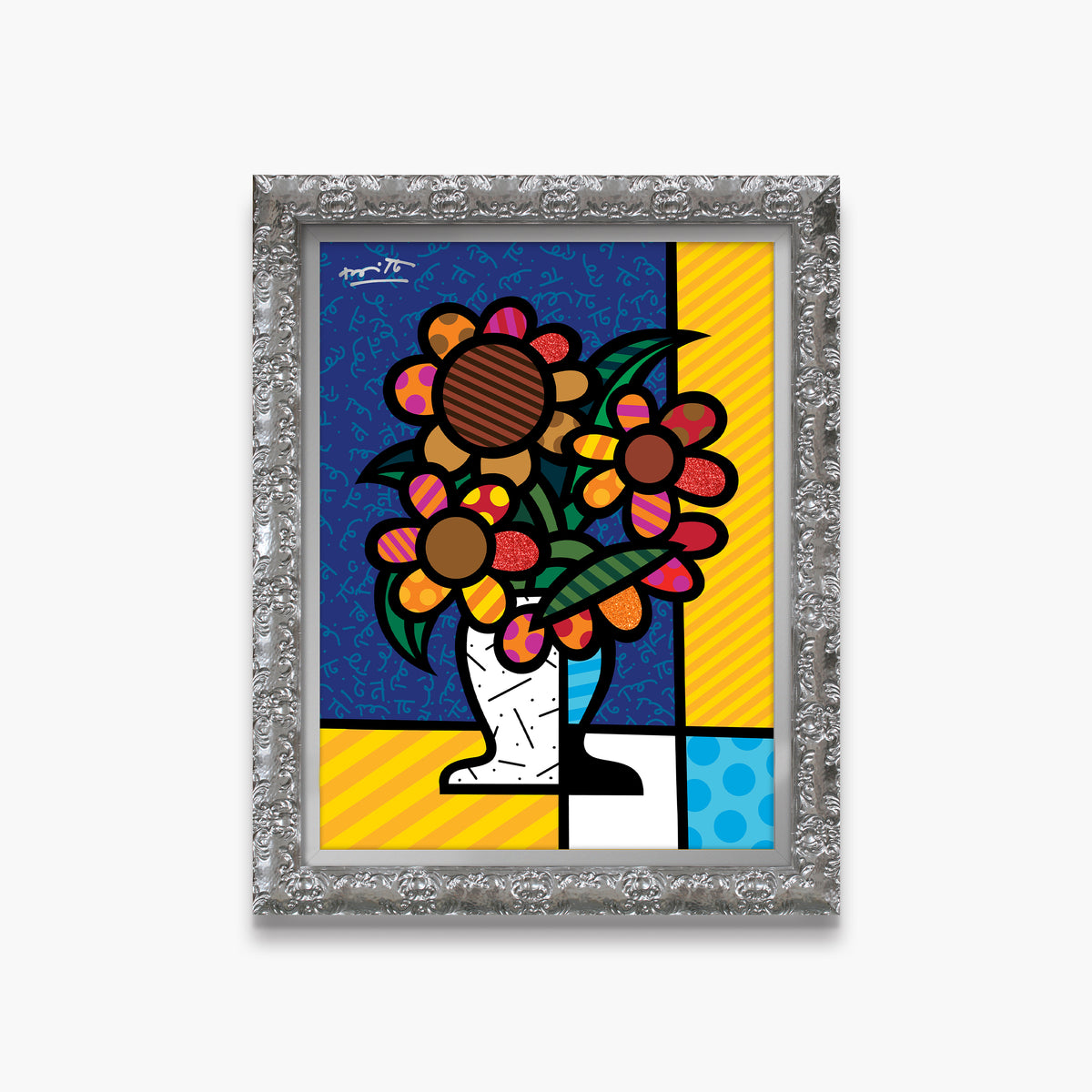 Romero Britto rise shine limited edition print  colorful pop art design