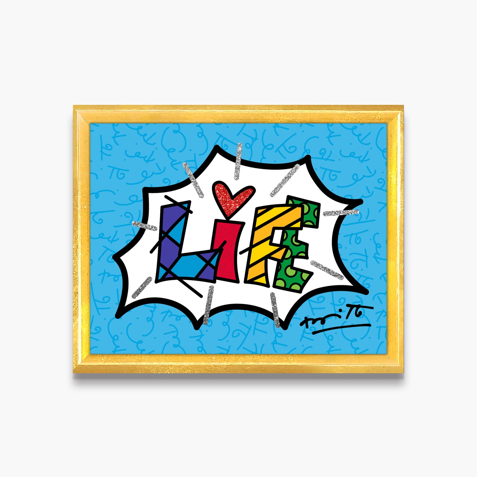 dream life blue word limited  artistic colorful design collectible