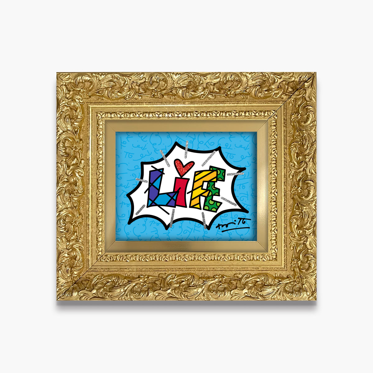 modern pop art dream life blue word limited  vibrant home decor