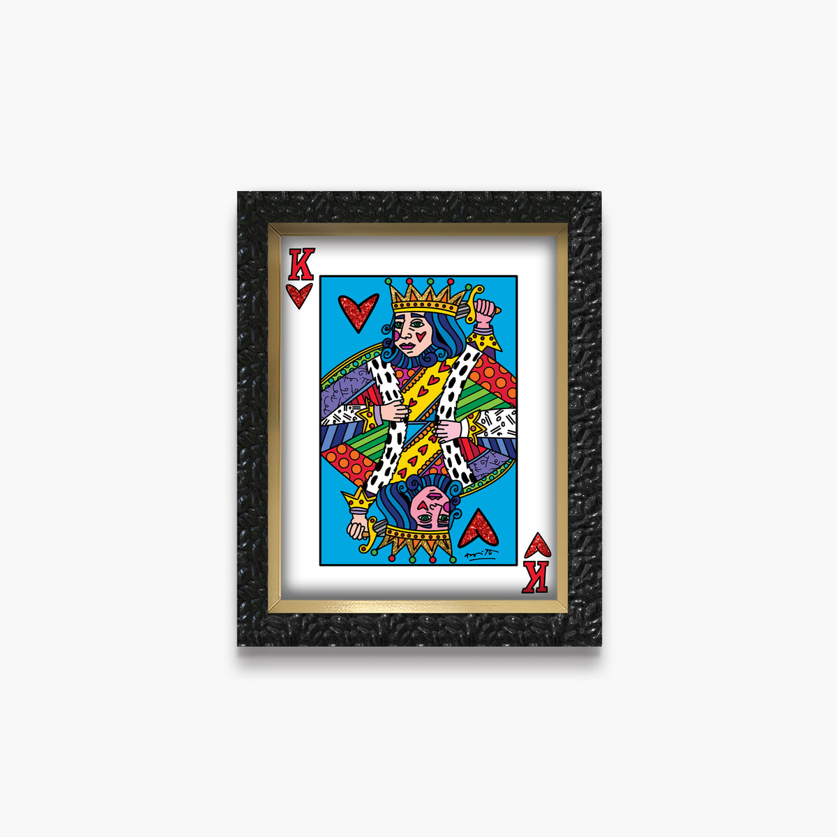 Romero Britto im the king limited edition  colorful pop art design