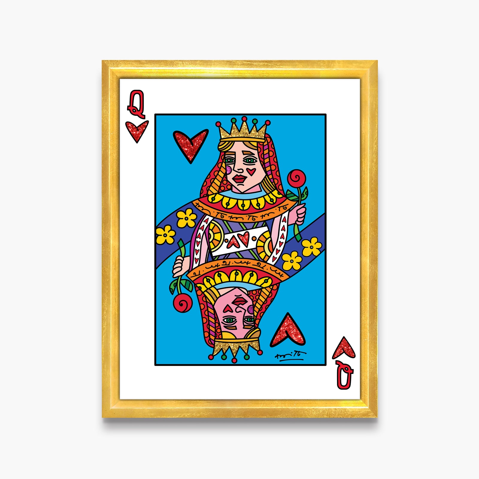 Romero Britto im the queen limited edition  contemporary pop art piece
