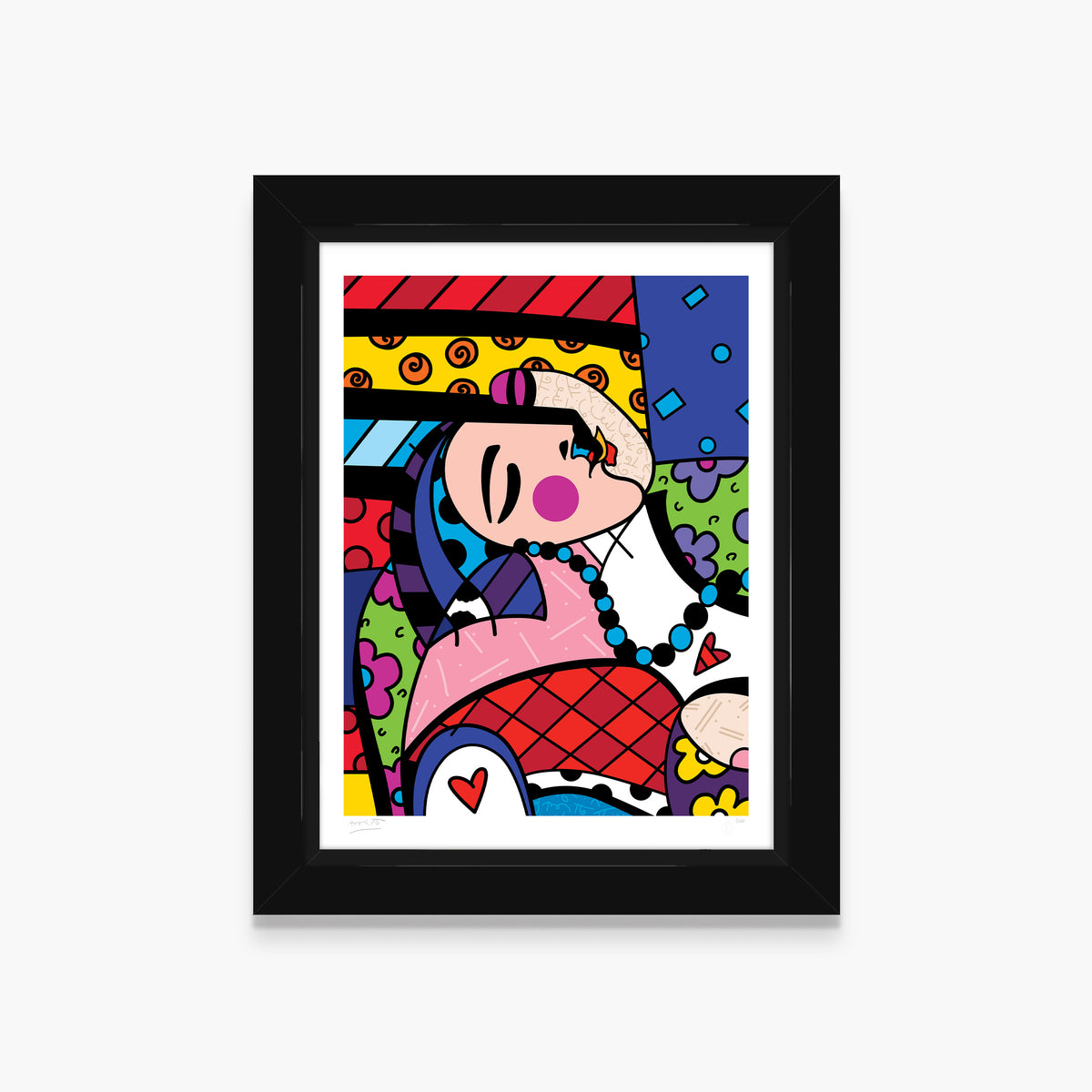 Romero Britto dream picasso limited edition print  colorful pop art design