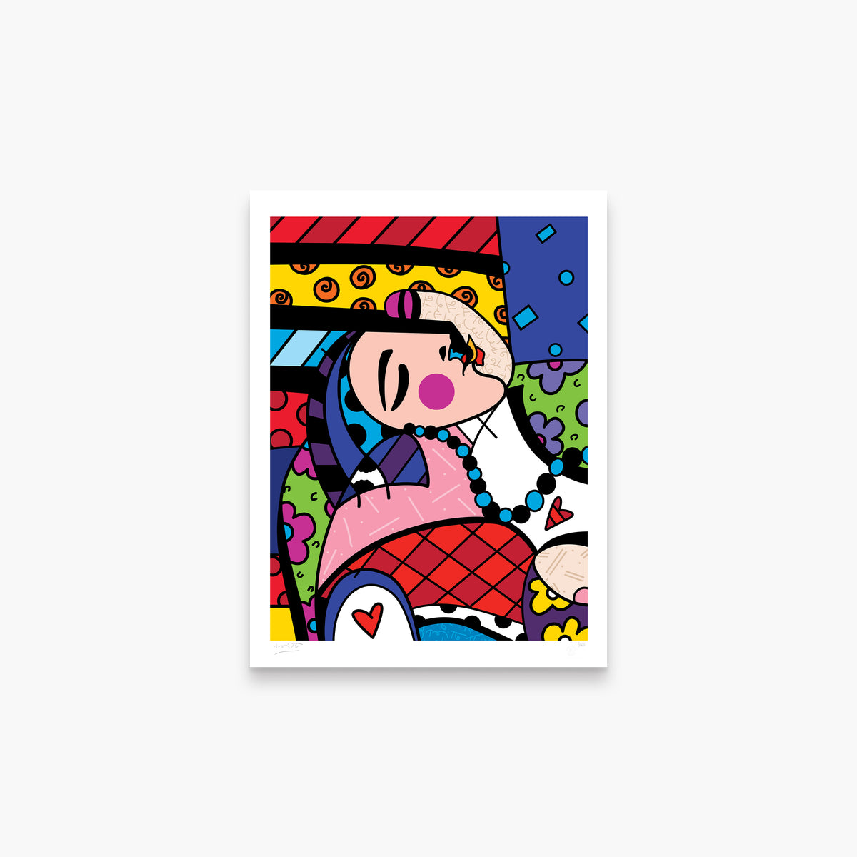 Romero Britto dream picasso limited edition print  colorful pop art design