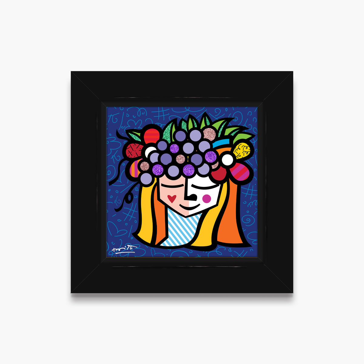 Romero Britto pomona limited edition print  colorful pop art design
