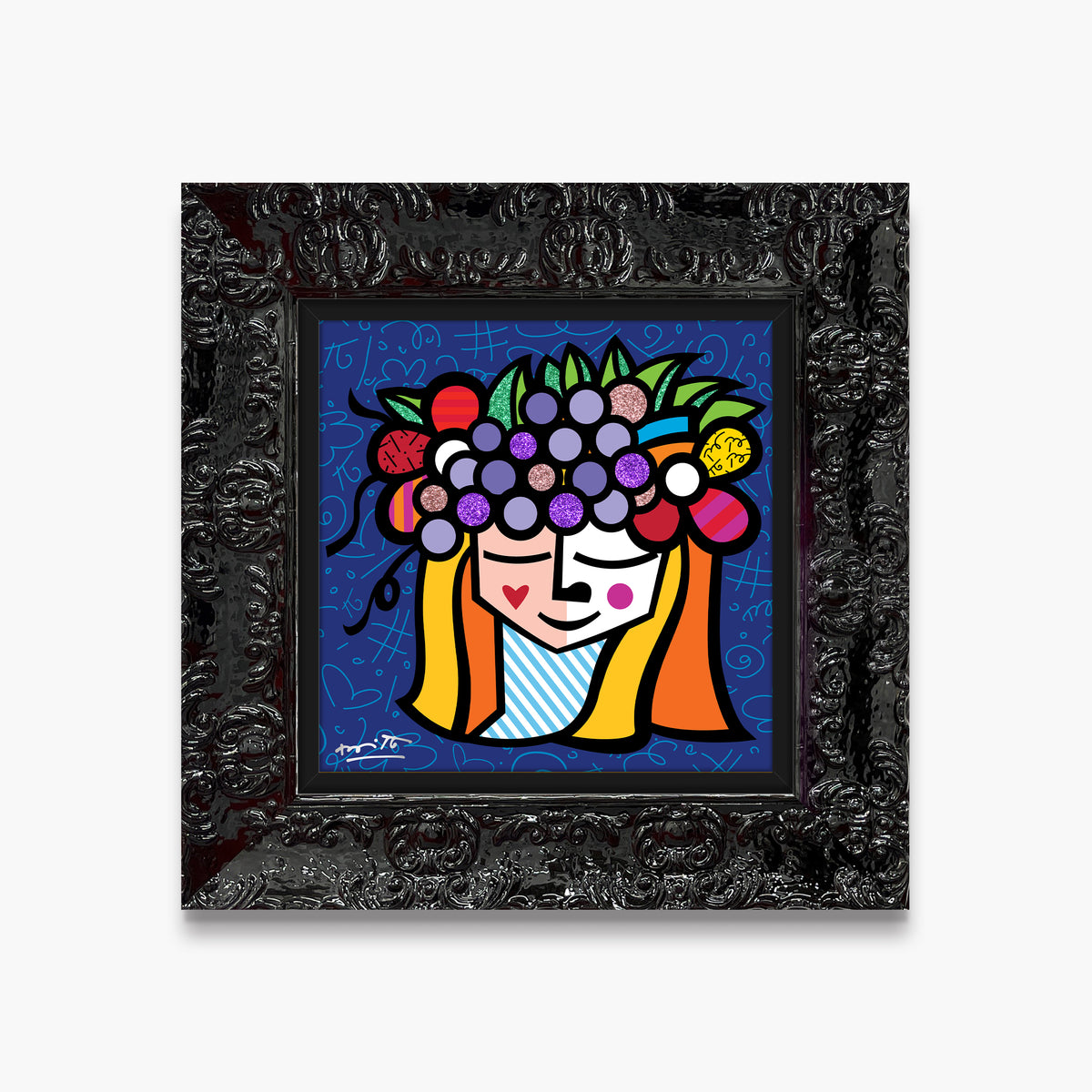 Romero Britto pomona limited edition print  contemporary pop art piece
