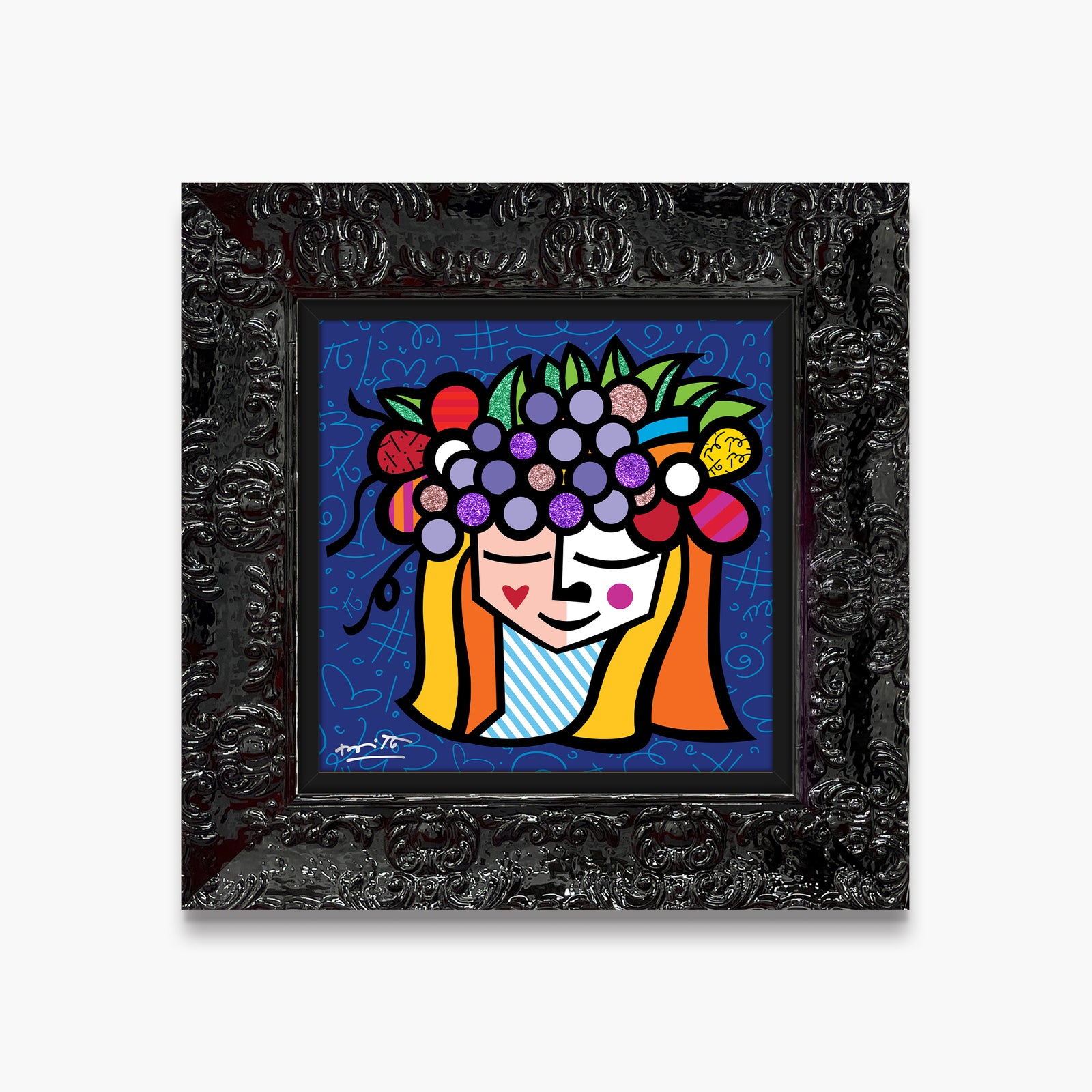 Romero Britto pomona limited edition print  contemporary pop art piece
