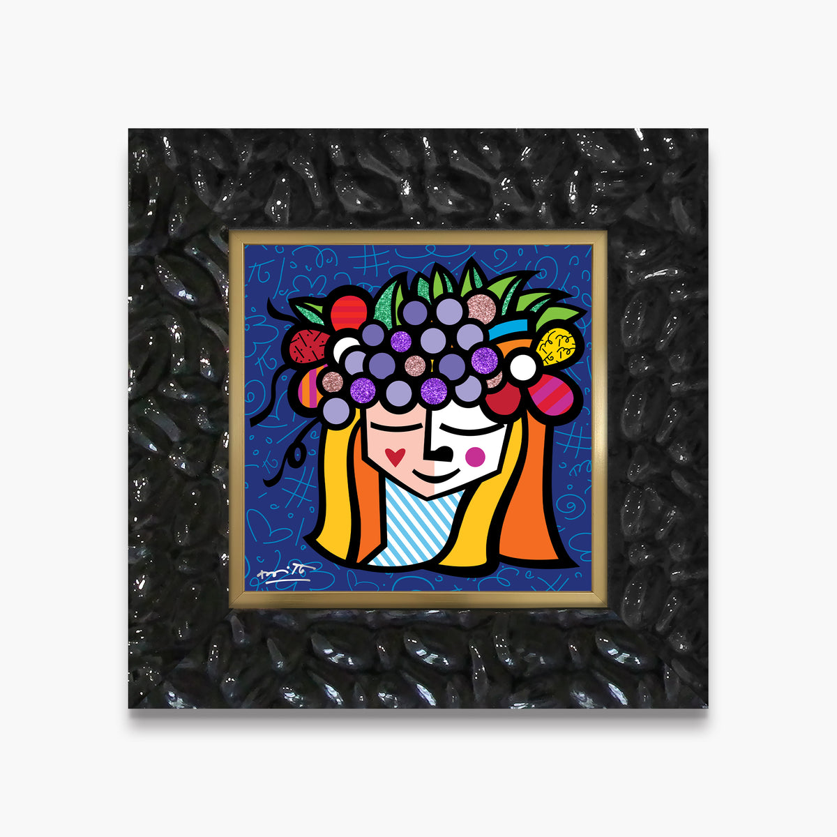 Romero Britto pomona limited edition print  contemporary pop art piece