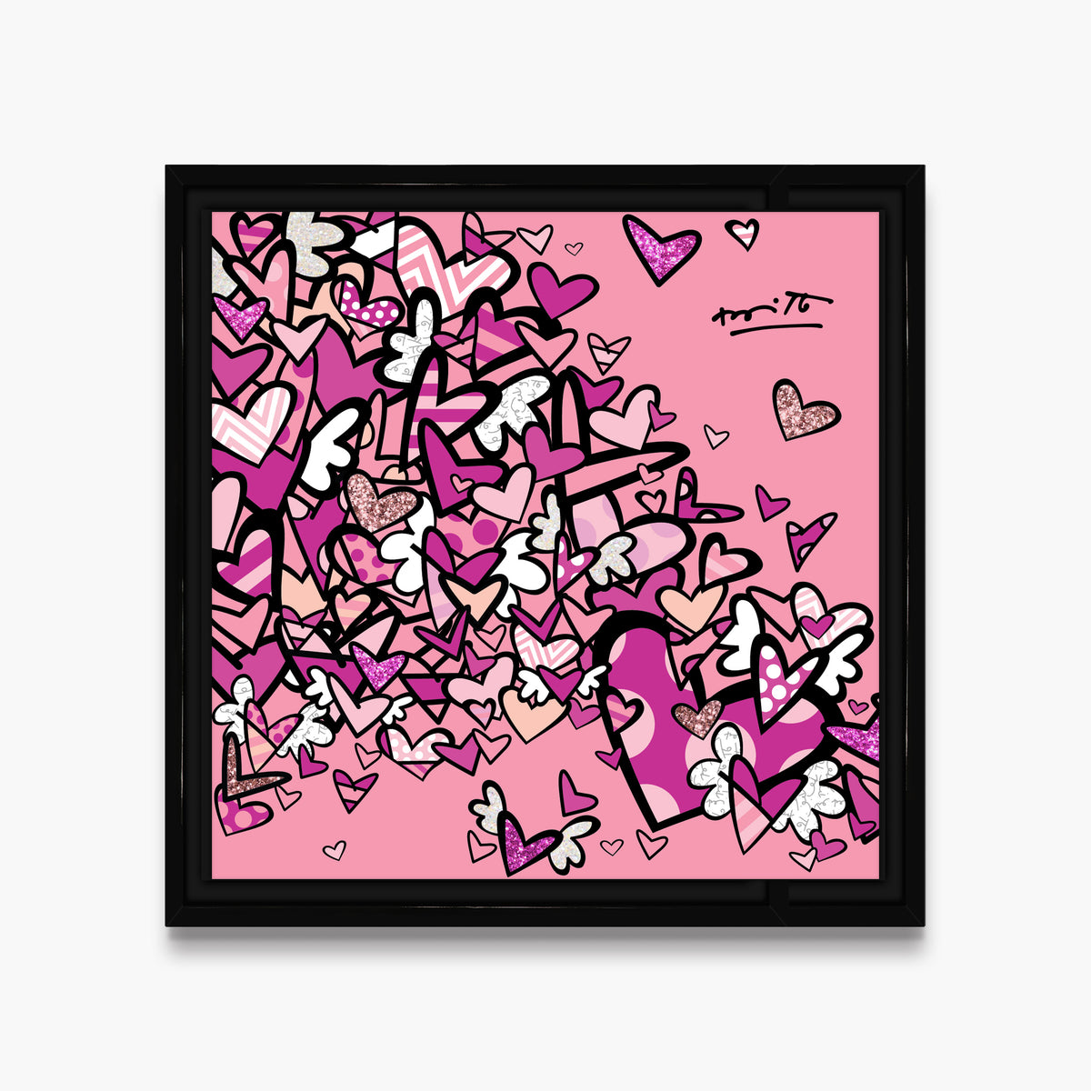 Romero Britto rhythm i limited edition print  contemporary pop art piece