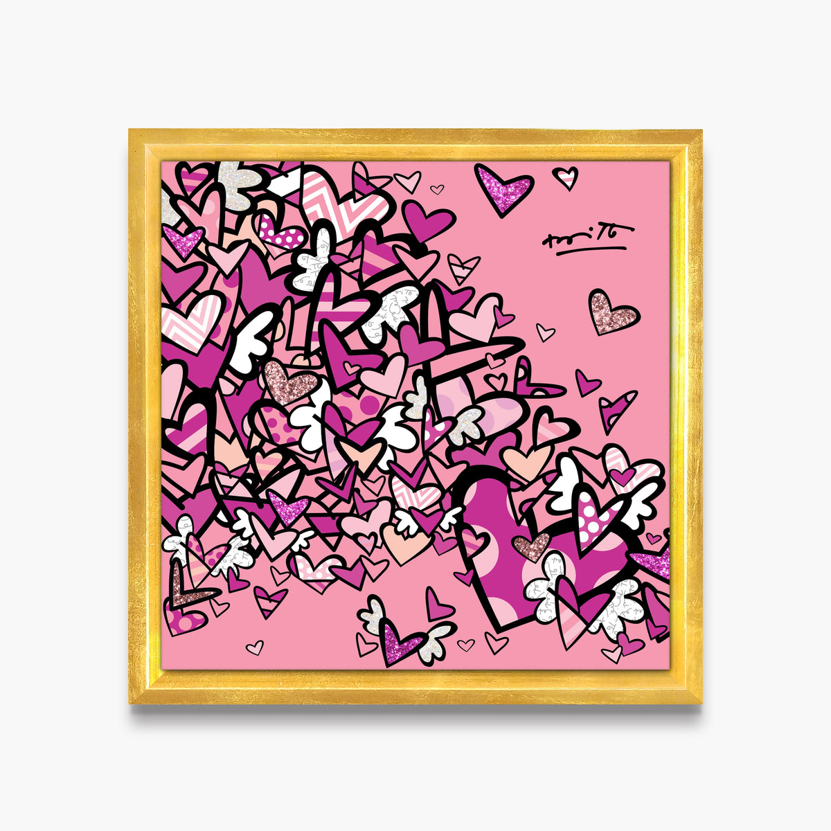 Romero Britto rhythm i limited edition print  colorful pop art design