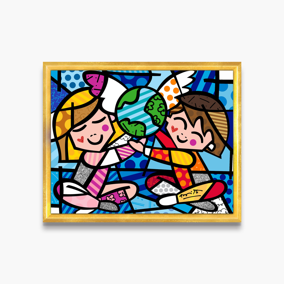 Romero Britto future limited edition print  contemporary pop art piece