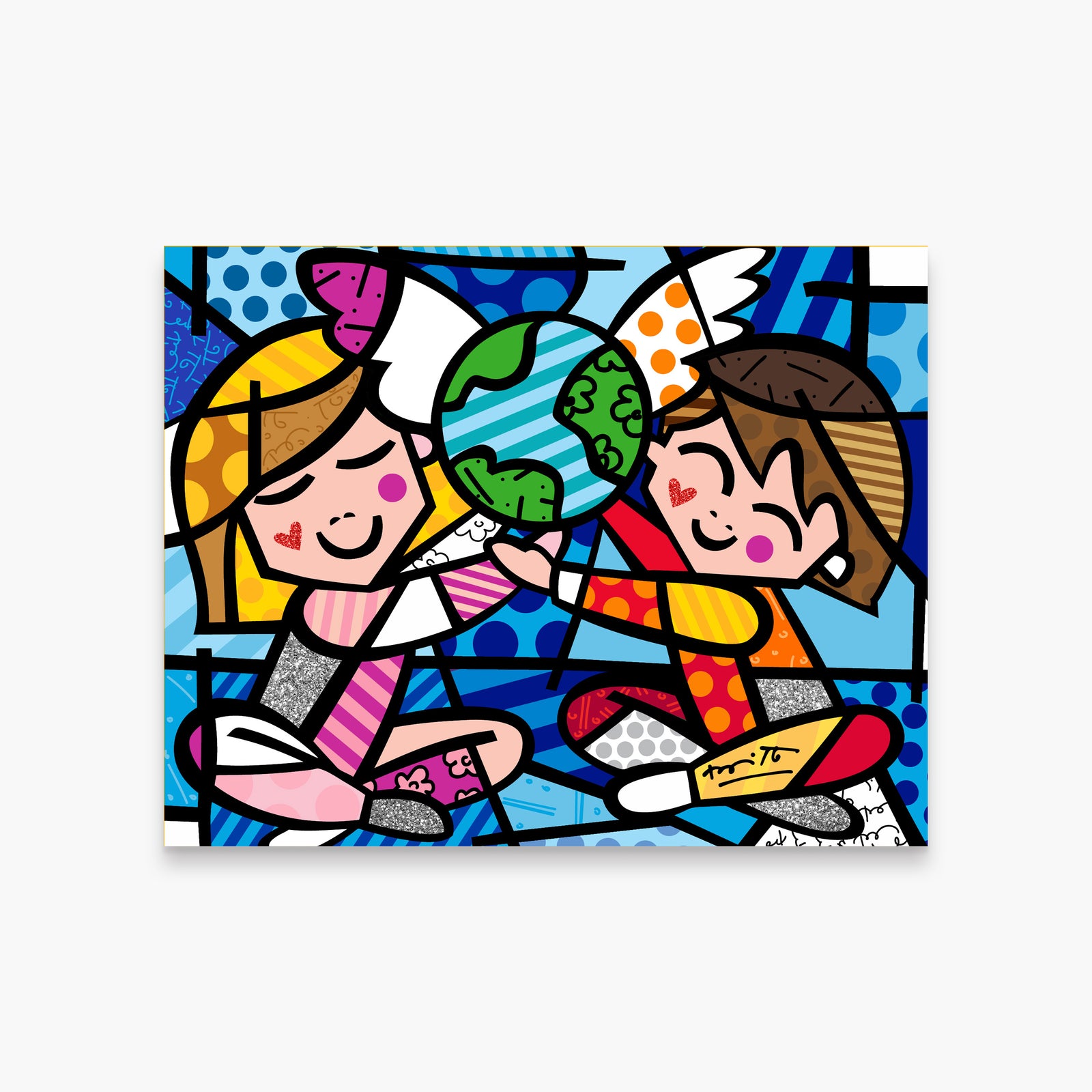 Romero Britto future limited edition print  colorful pop art design