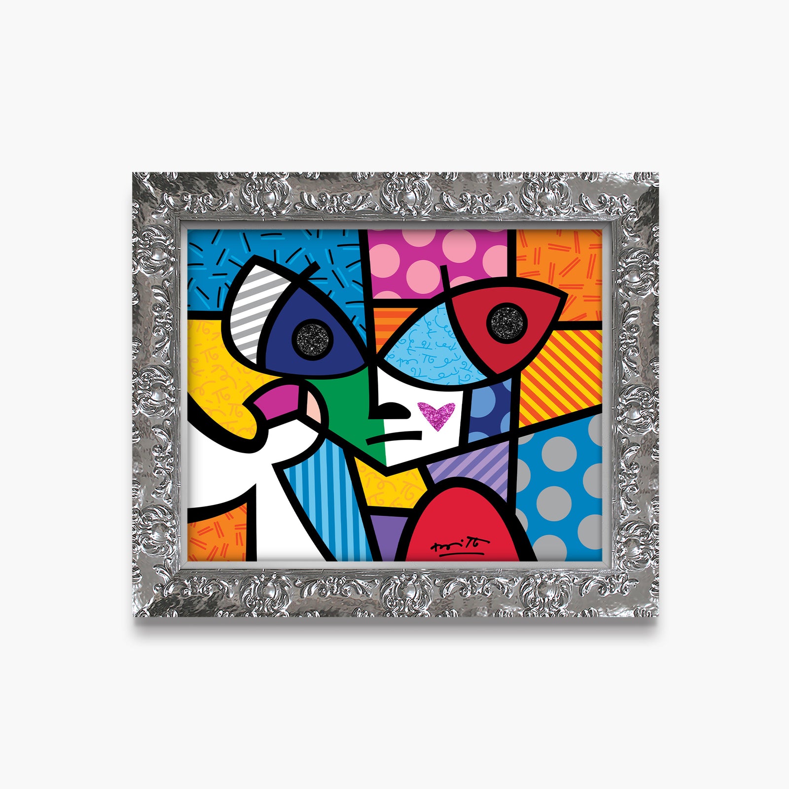 Romero Britto green boy limited edition print  contemporary pop art piece
