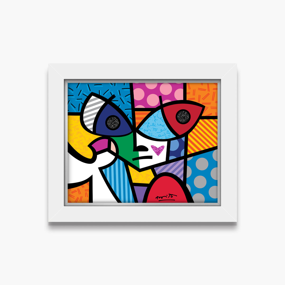 Romero Britto green boy limited edition print  contemporary pop art piece