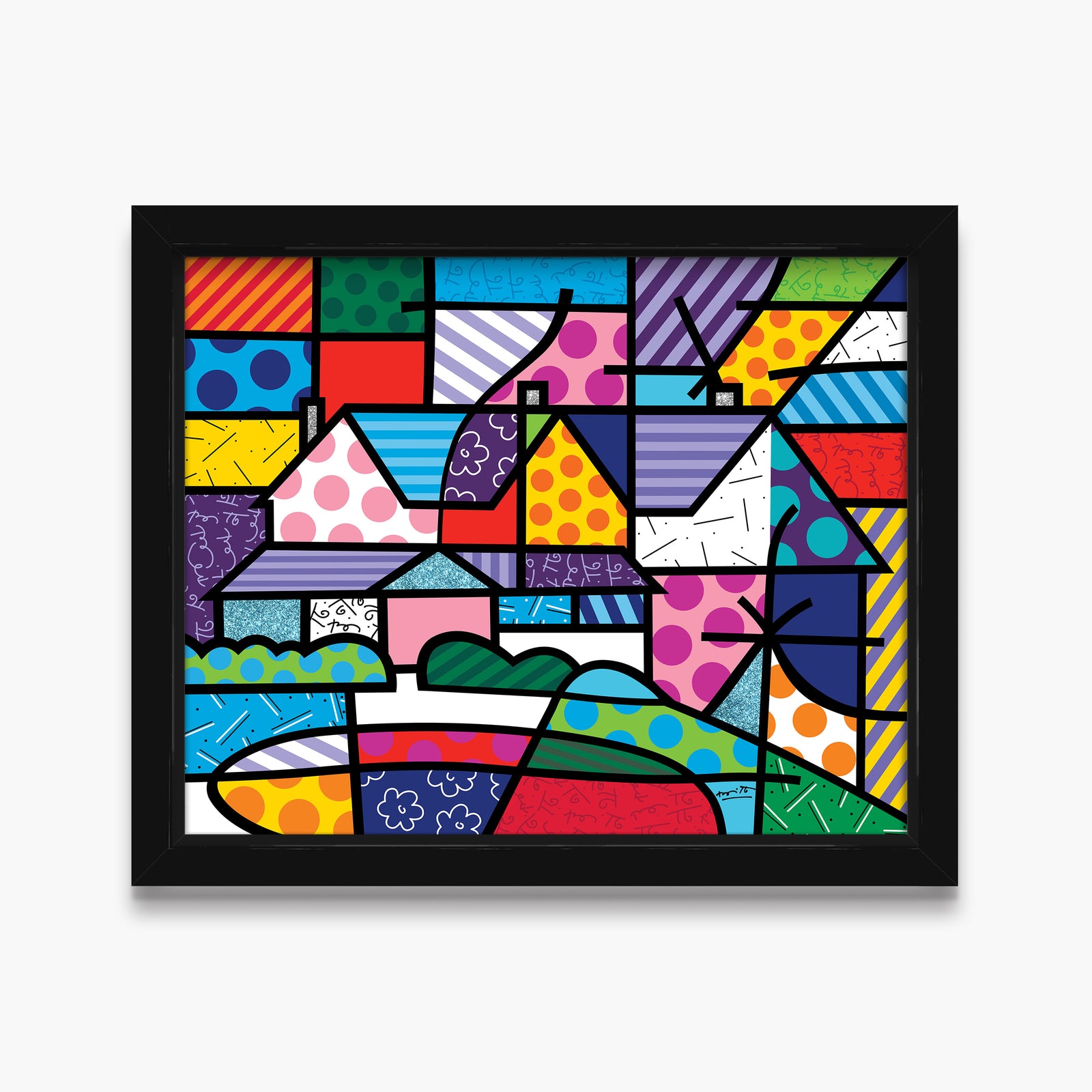 roses view limited edition print  artistic colorful design collectible