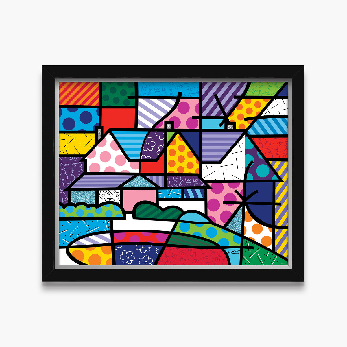 roses view limited edition print  colorful decorative collectible gift idea