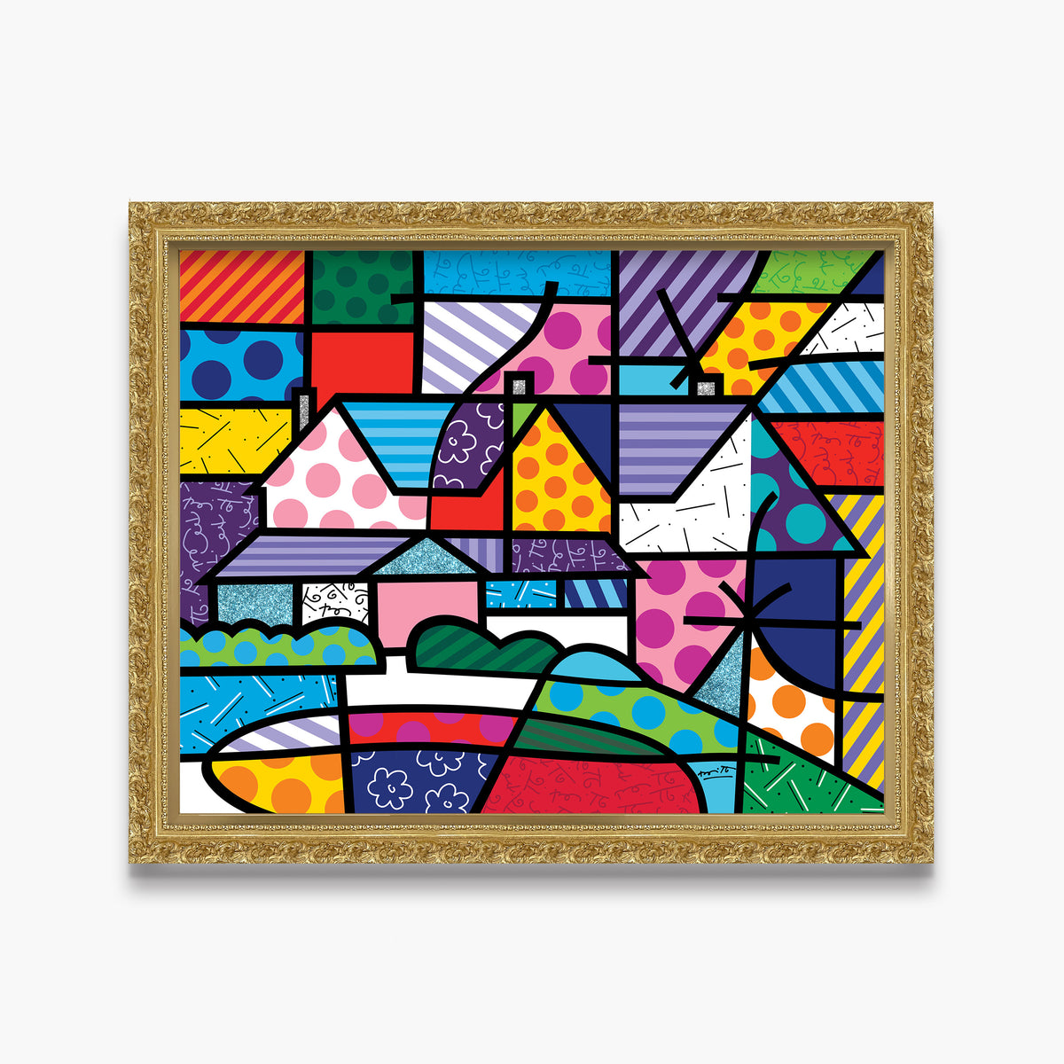 roses view limited edition print  artistic colorful design collectible
