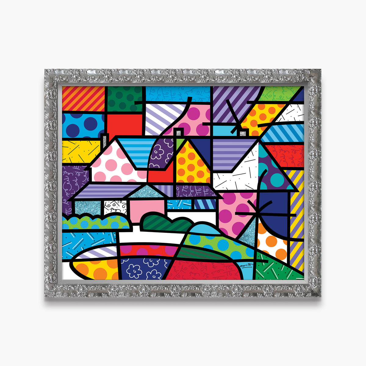 modern pop art roses view limited edition print  vibrant home decor