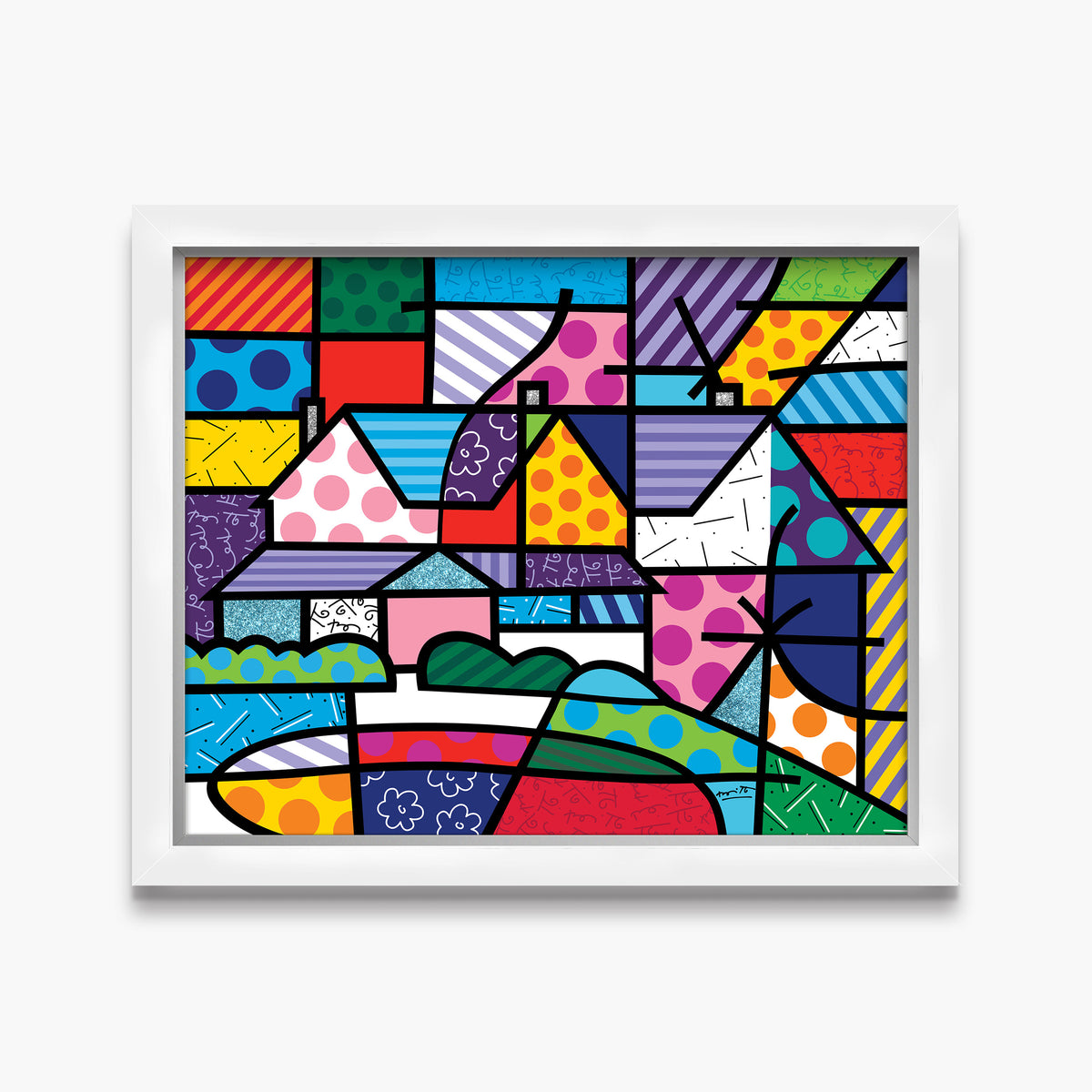 modern pop art roses view limited edition print  vibrant home decor