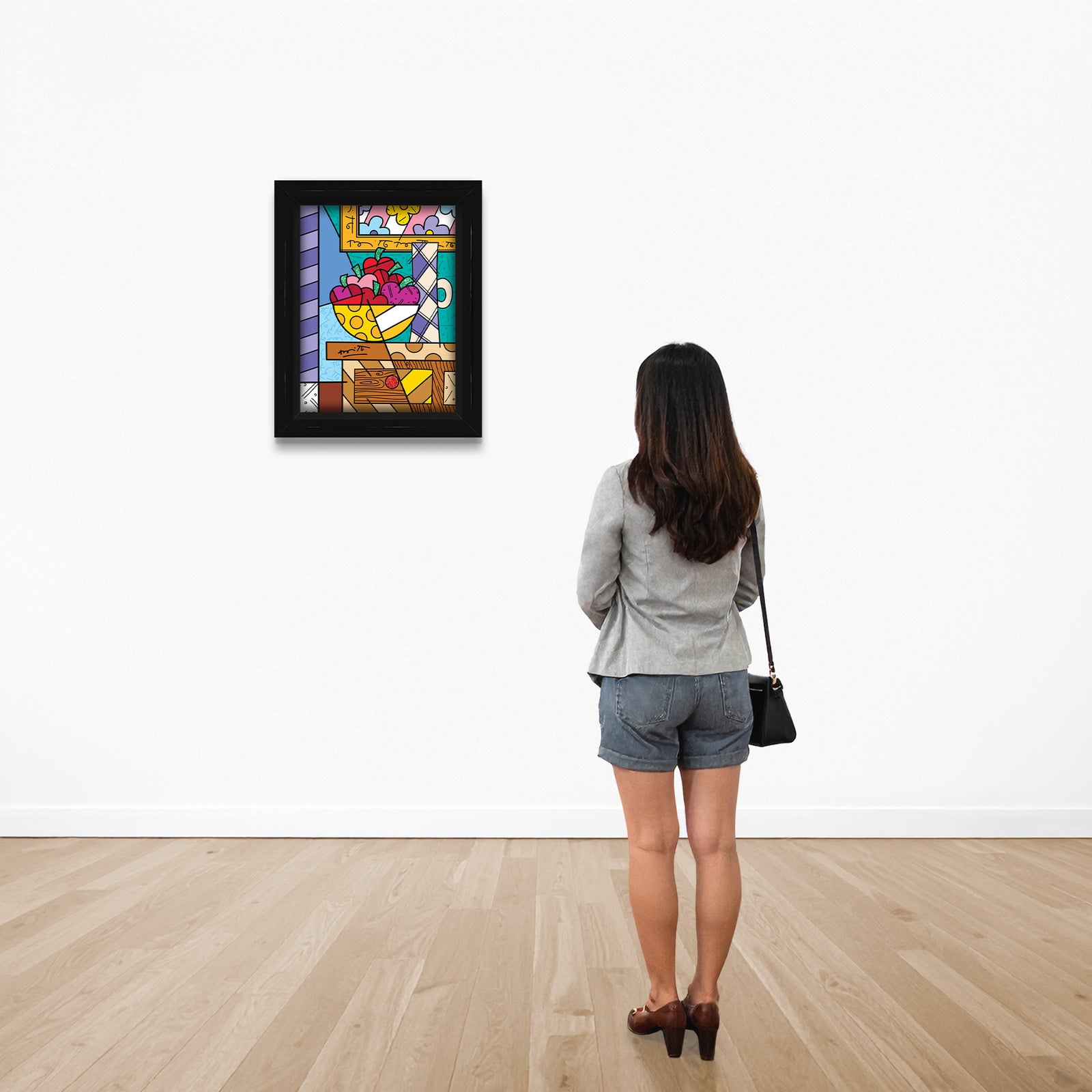 Romero Britto at home limited edition print  colorful pop art design