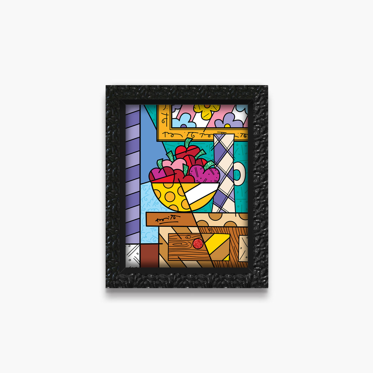 Romero Britto at home limited edition print  contemporary pop art piece