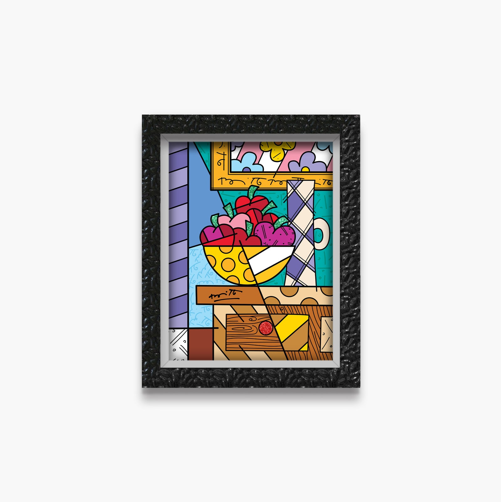 Romero Britto at home limited edition print  colorful pop art design