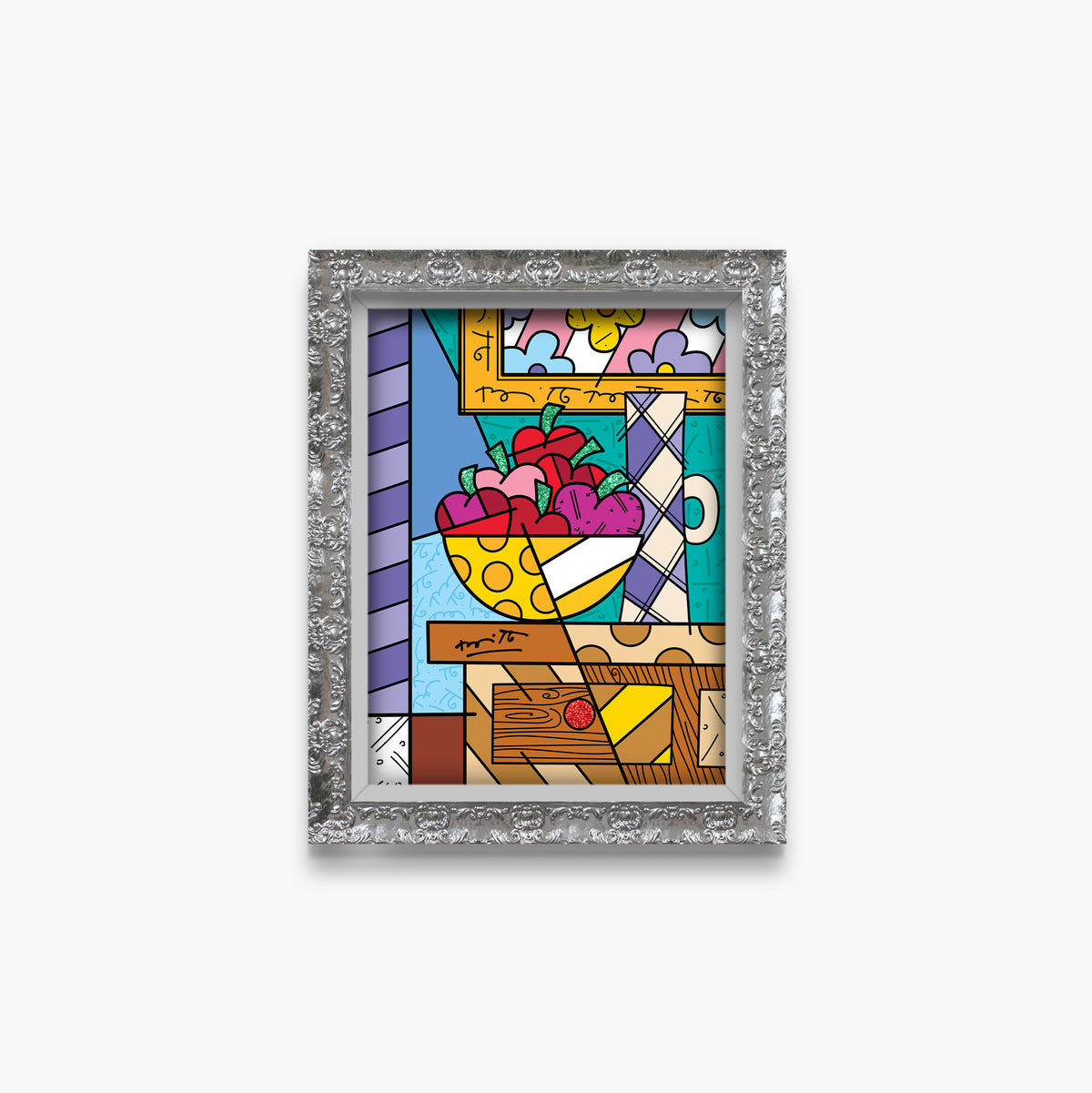 Romero Britto at home limited edition print  contemporary pop art piece
