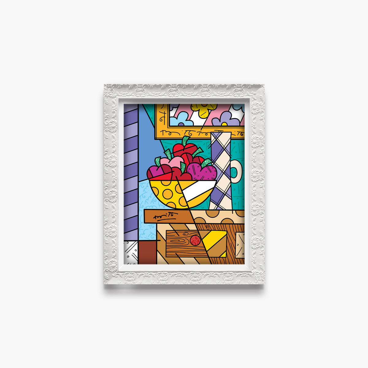 Romero Britto at home limited edition print  colorful pop art design