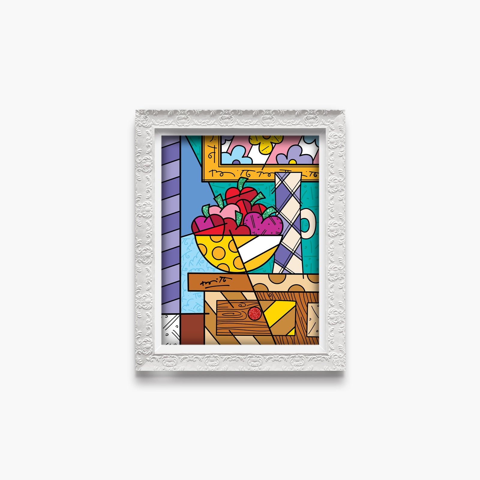 Romero Britto at home limited edition print  colorful pop art design