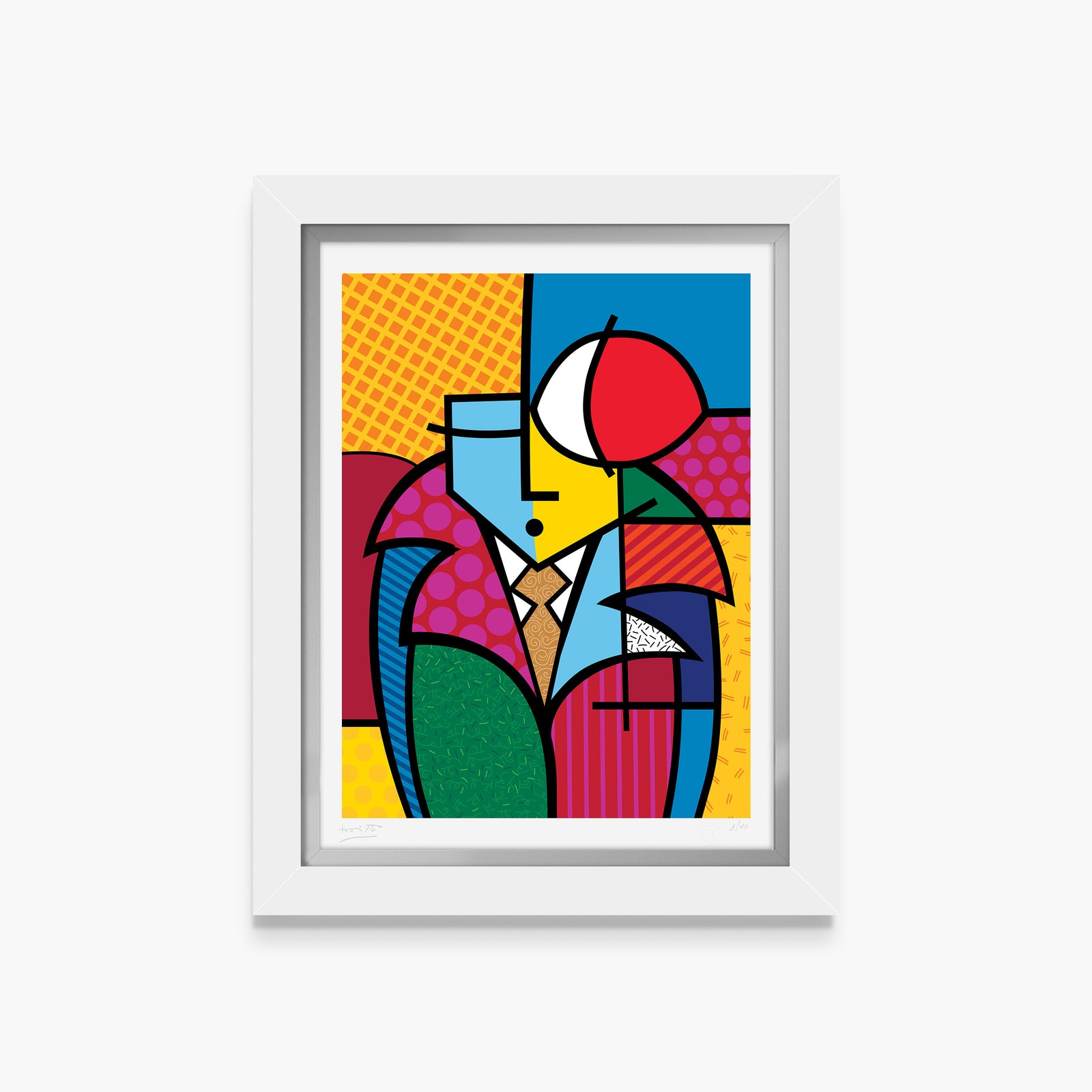 Romero Britto rick limited edition print  contemporary pop art piece
