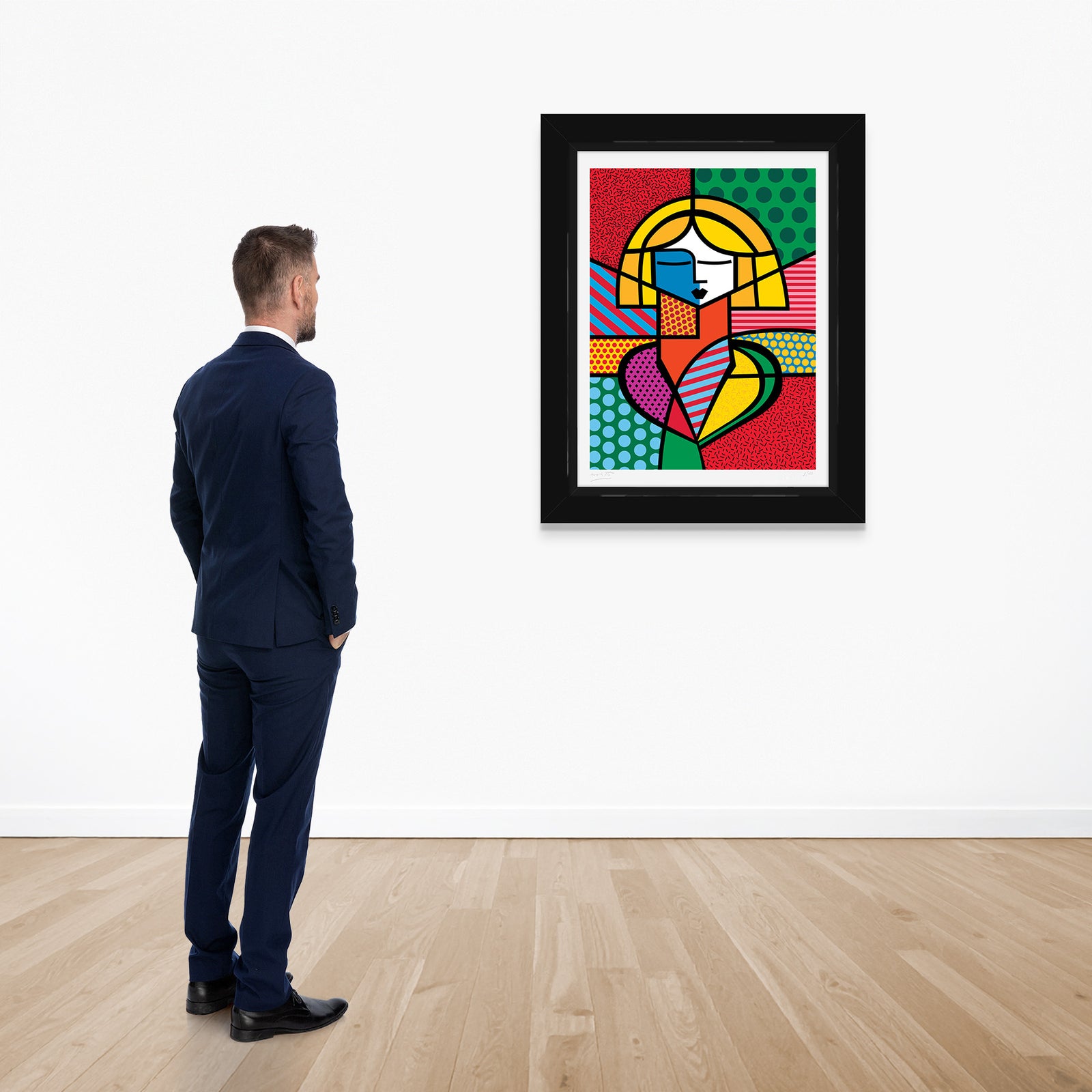 Romero Britto francine limited edition print  colorful pop art design
