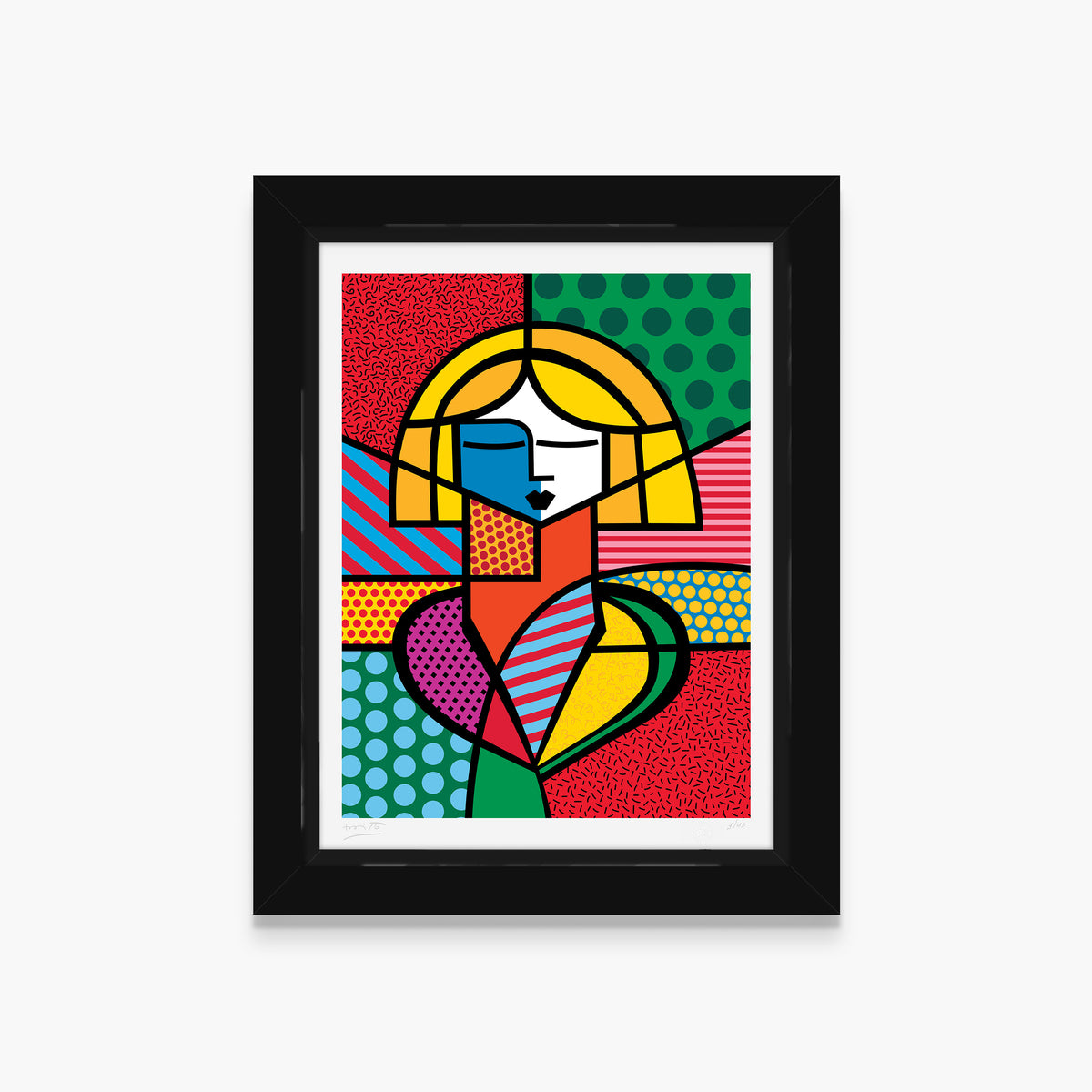 Romero Britto francine limited edition print  colorful pop art design