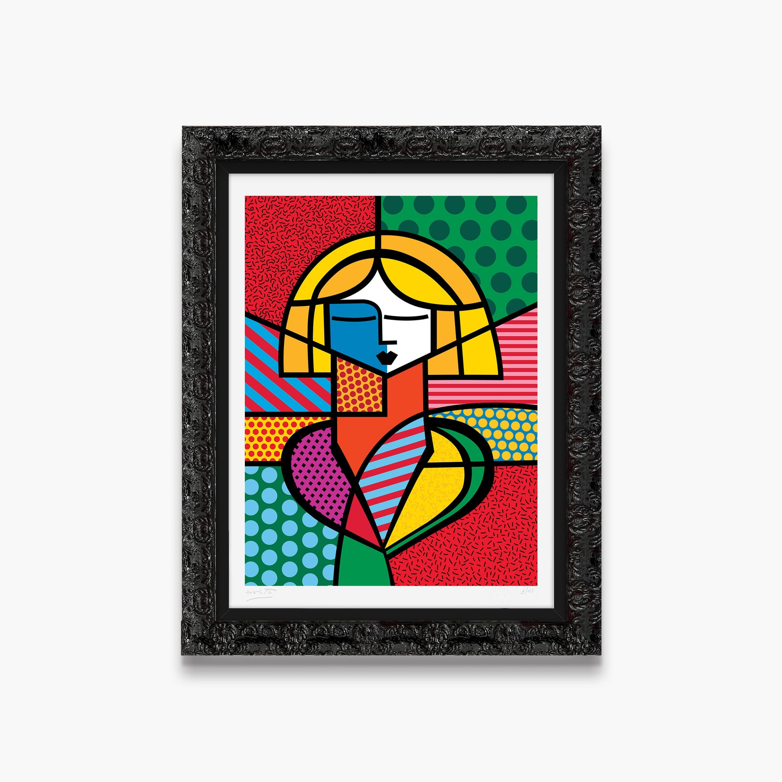 Romero Britto francine limited edition print  contemporary pop art piece