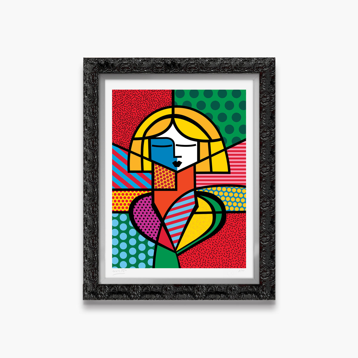 Romero Britto francine limited edition print  colorful pop art design