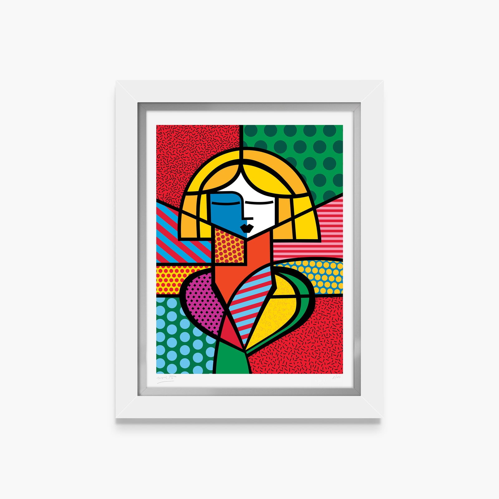 Romero Britto francine limited edition print  contemporary pop art piece