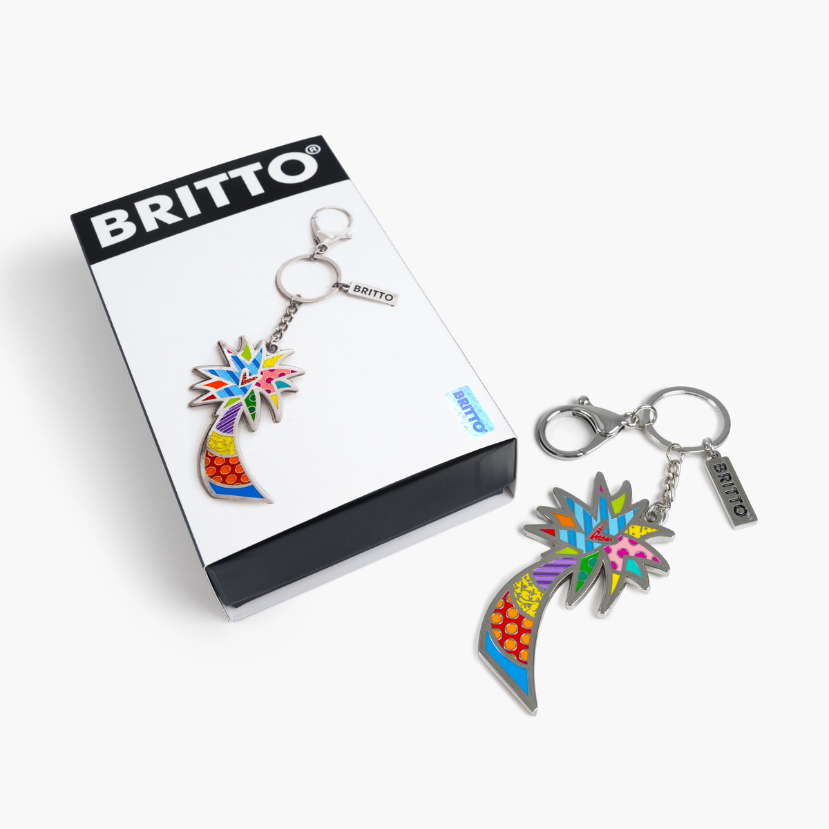 Palm Tree Britto Keychain & Bag Charm