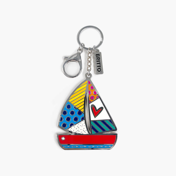 Sailboat Britto Keychain & Bag Charm