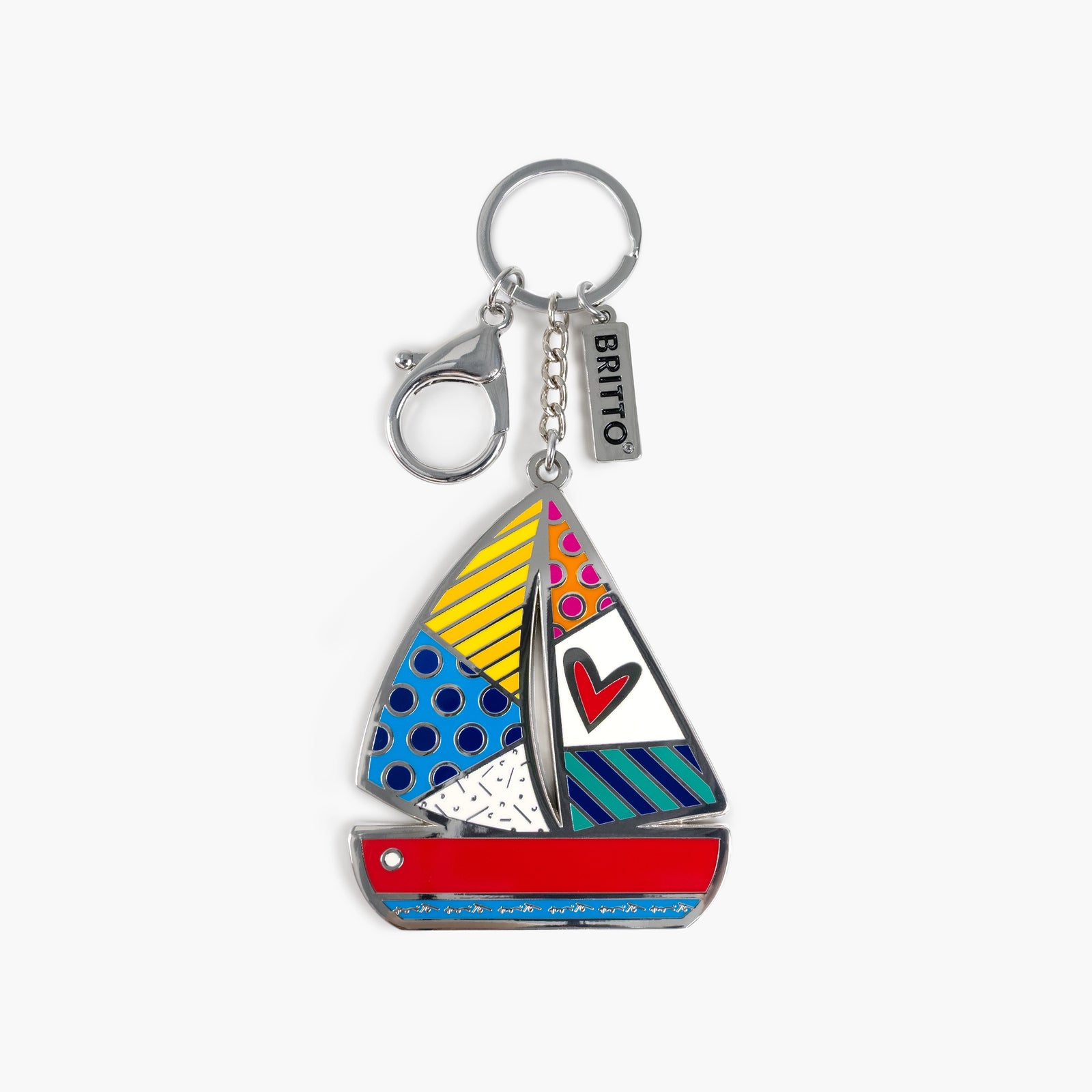 Sailboat Britto Keychain & Bag Charm