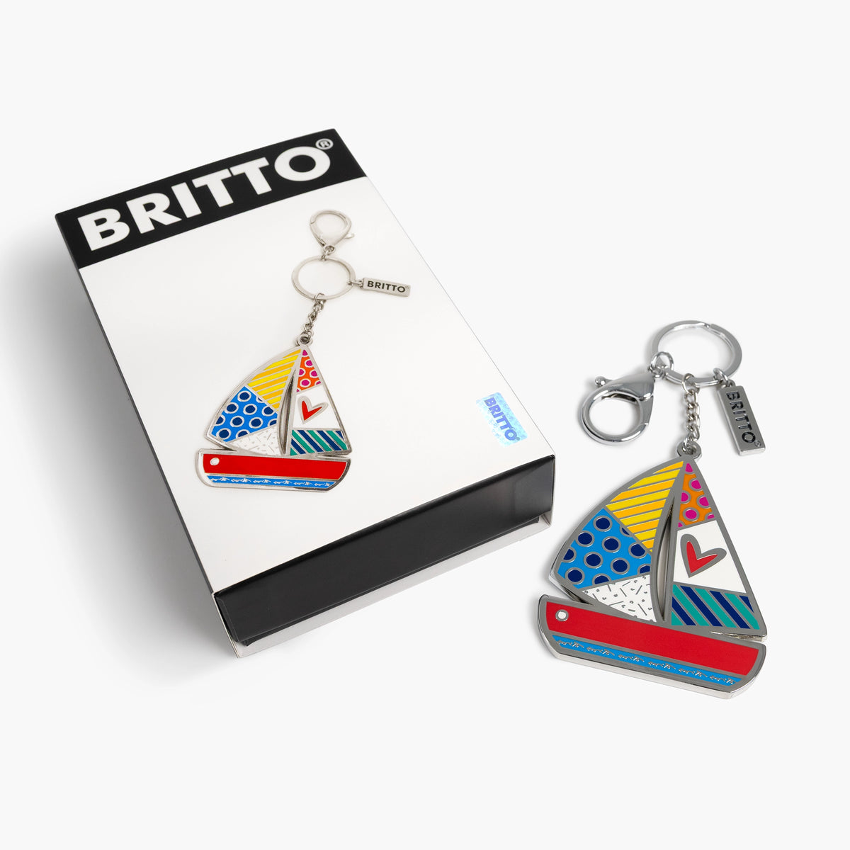 Sailboat Britto Keychain & Bag Charm